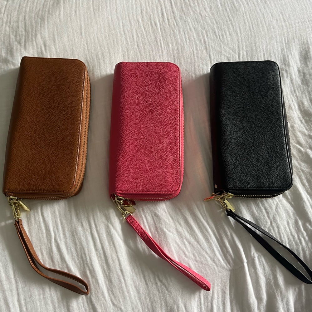 Target brand A New Day, double zip wallet with removable wrist band.